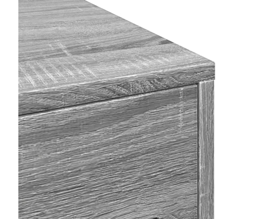 vidaXL šaurs vannasistabas skapis ar riteņiem, pelēka ozola krāsa