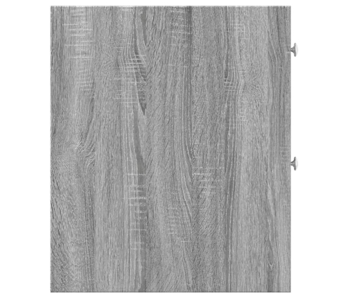 Šaurs Vannasistabas Skapis Ar Riteņiem, Pelēka Ozola Krāsa Vidaxl