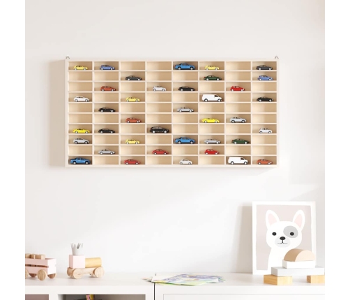 vidaXL sienas displeja skapis ar 80 nodalījumiem, 80x4,5x40,5 cm