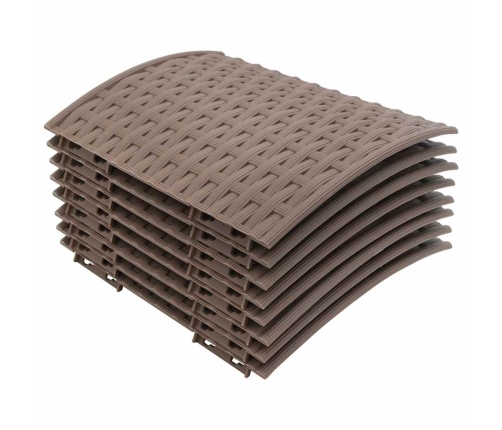 vidaXL Ziemassvētku eglītes svārki brūni Ø65x23 cm Plastmasa