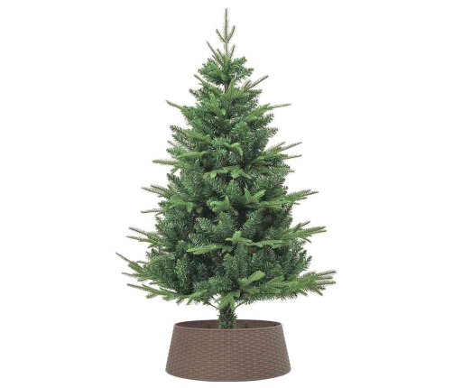 vidaXL Ziemassvētku eglītes svārki brūni Ø65x23 cm Plastmasa