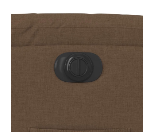 vidaXL elektrisks atpūtas krēsls, atgāžams, brūns audums