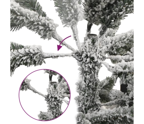 Mākslīgā Ziemassvētku Egle Ar Sniegu, Šaura, 210 Cm, Pvc&Pe Vidaxl