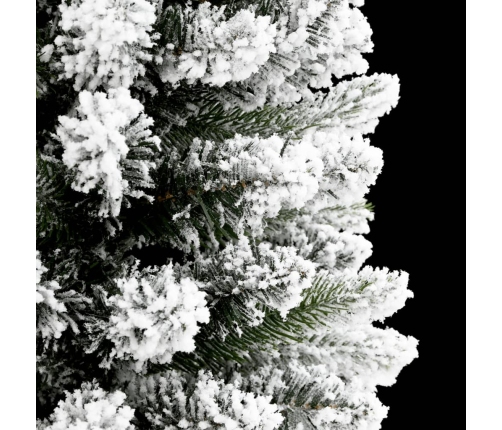 Mākslīgā Ziemassvētku Egle Ar Sniegu, Šaura, 210 Cm, Pvc&Pe Vidaxl