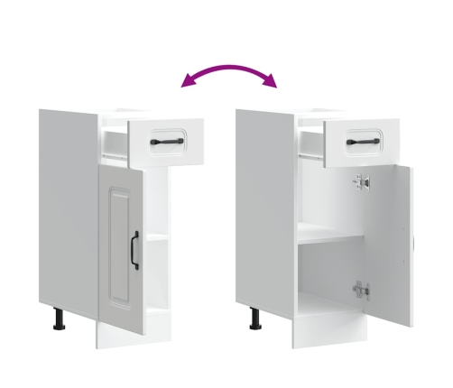 vidaXL virtuves apakšējai skapītis, Kalmar, balts, inženierijas koks