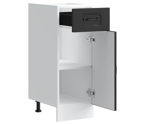 Virtuves Apakšējai Skapītis, Kalmar, Melns, Inženierijas Koks Vidaxl