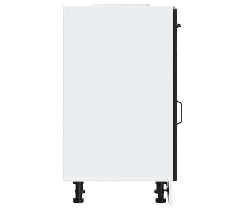 Virtuves Apakšējai Skapītis, Kalmar, Melns, Inženierijas Koks Vidaxl