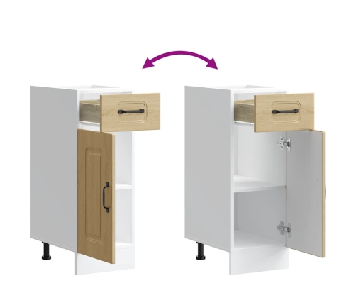 vidaXL virtuves apakšējai skapītis, Kalmar, ozolkoka