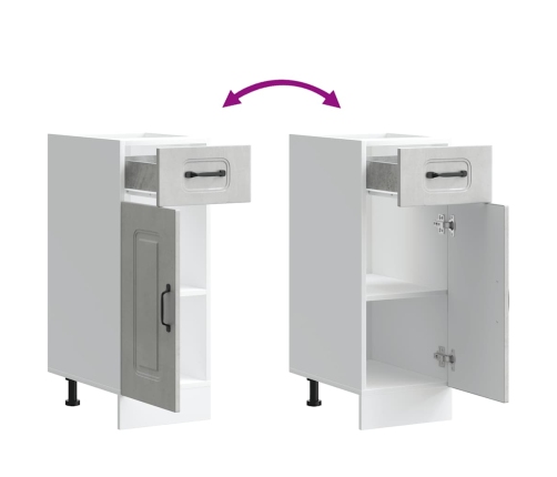 vidaXL virtuves apakšējai skapītis, Kalmar, betona pelēks