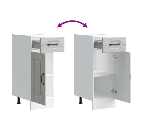 vidaXL virtuves apakšējai skapītis, Kalmar, pelēka koka