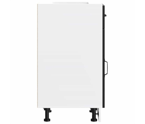 vidaXL virtuves apakšējai skapītis, Kalmar, melns, inženierijas koks