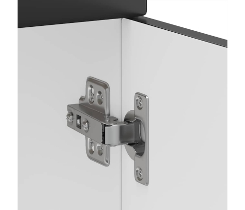 vidaXL virtuves apakšējai skapītis, Kalmar, melns, inženierijas koks