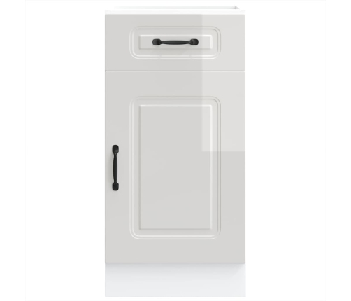 vidaXL virtuves apakšējai skapītis, Kalmar, spīdīgi balta