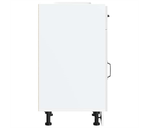 vidaXL virtuves apakšējai skapītis, Kalmar, spīdīgi balta