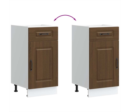 vidaXL virtuves apakšējai skapītis, Kalmar, brūna ozola