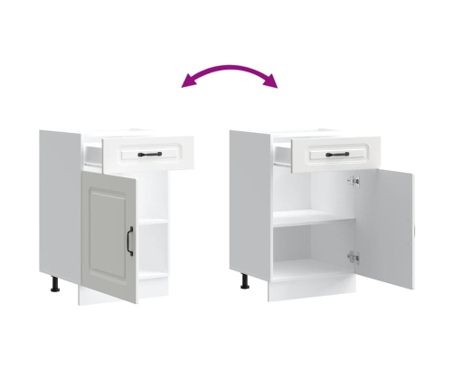 vidaXL virtuves apakšējai skapītis, Kalmar, balts, inženierijas koks