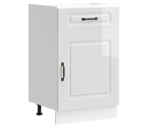 vidaXL virtuves apakšējai skapītis, Kalmar, spīdīgi balta