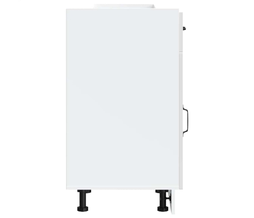 vidaXL virtuves apakšējai skapītis, Kalmar, spīdīgi balta