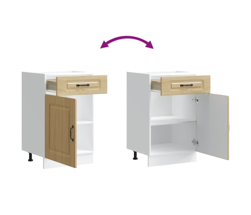 vidaXL virtuves apakšējai skapītis, Kalmar, ozolkoka