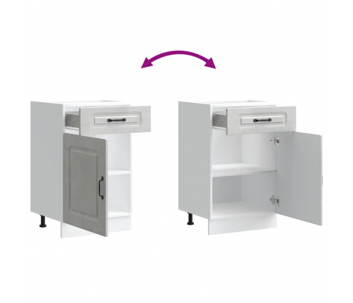 vidaXL virtuves apakšējai skapītis, Kalmar, betona pelēks