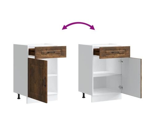 vidaXL virtuves apakšējai skapītis, Kalmar, ozola krāsa