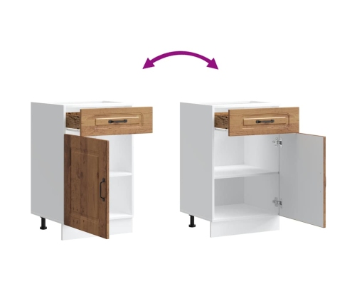 vidaXL virtuves apakšējai skapītis, Kalmar, veca koka