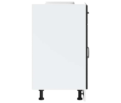 vidaXL virtuves apakšējai skapītis, Kalmar, melns, inženierijas koks