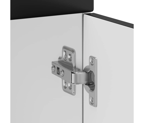 vidaXL virtuves apakšējai skapītis, Kalmar, melns, inženierijas koks