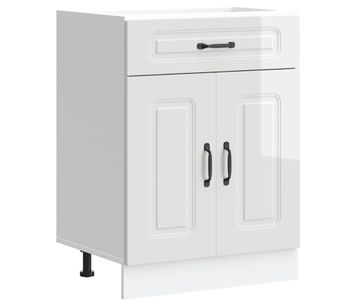 vidaXL virtuves apakšējai skapītis, Kalmar, spīdīgi balta