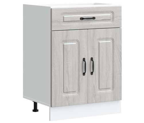 vidaXL virtuves apakšējai skapītis, Kalmar, pelēka koka