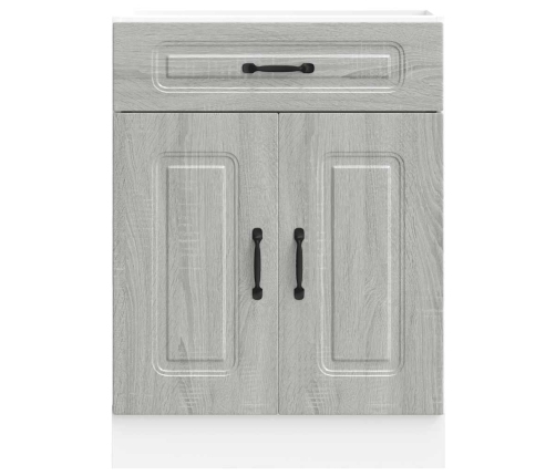 vidaXL virtuves apakšējai skapītis, Kalmar, pelēka koka
