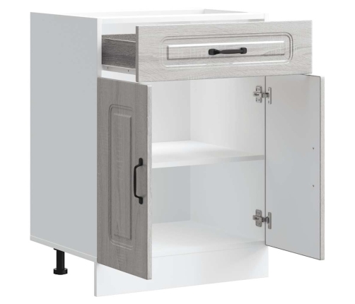 vidaXL virtuves apakšējai skapītis, Kalmar, pelēka koka