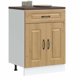 Virtuves Apakšējai Skapītis, Kalmar, Koka Krāsā Vidaxl