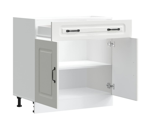 vidaXL virtuves apakšējai skapītis, Kalmar, balts, inženierijas koks