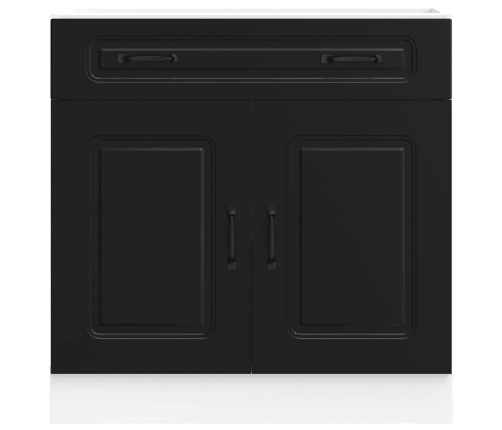 Virtuves Apakšējai Skapītis, Kalmar, Melns, Inženierijas Koks Vidaxl