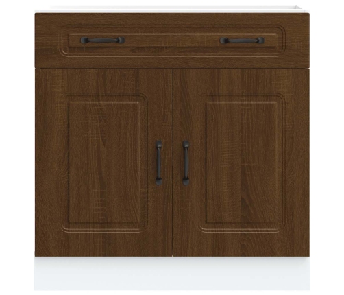 vidaXL virtuves apakšējai skapītis, Kalmar, brūna ozola