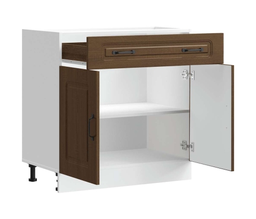 vidaXL virtuves apakšējai skapītis, Kalmar, brūna ozola