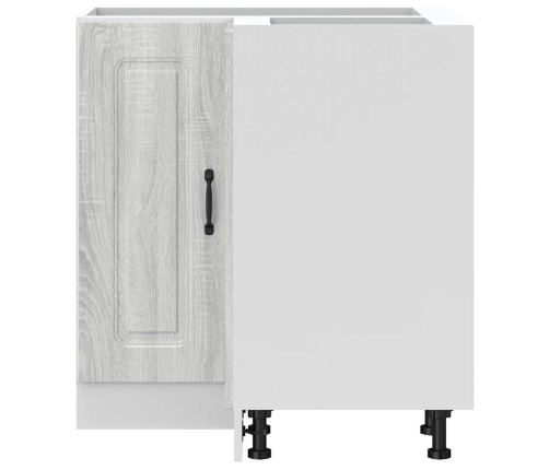 vidaXL virtuves stūra skapītis, Kalmar, pelēka koka, inženierijas koks