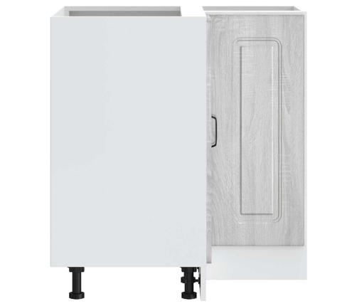 vidaXL virtuves stūra skapītis, Kalmar, pelēka koka, inženierijas koks