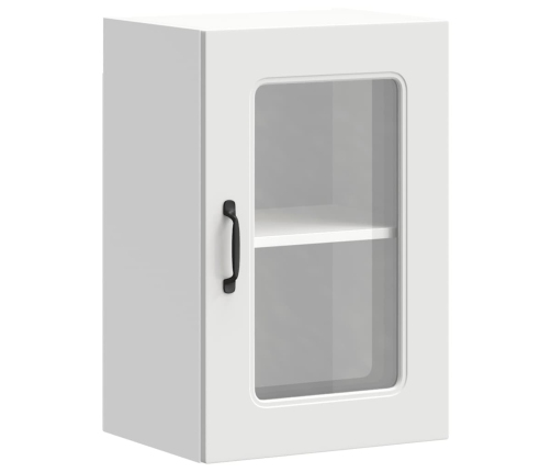 vidaXL virtuves sienas skapis ar stikla durvīm Kalmar balts