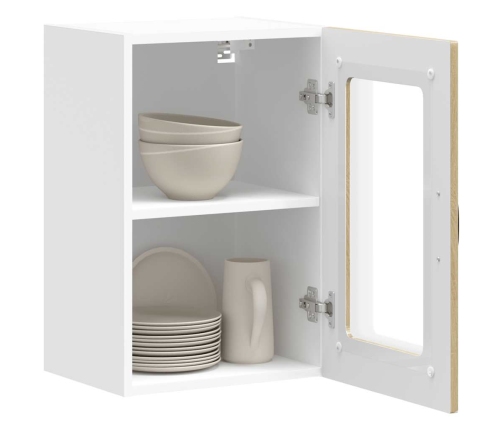 vidaXL virtuves sienas skapis ar stikla durvīm Kalmar ozolkoka krāsa