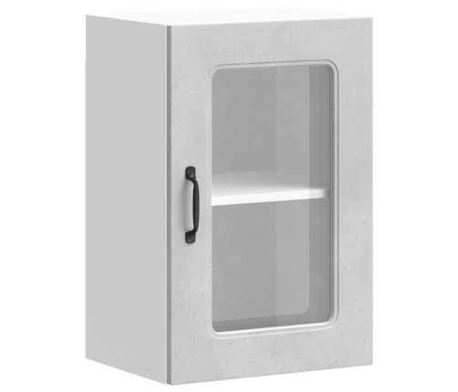 vidaXL virtuves sienas skapis ar stikla durvīm Kalmar betona pelēks