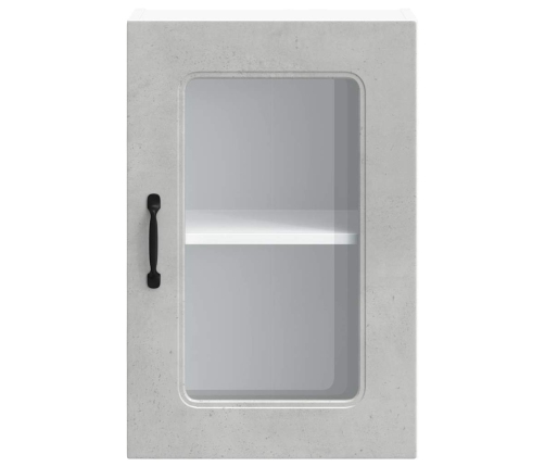 vidaXL virtuves sienas skapis ar stikla durvīm Kalmar betona pelēks