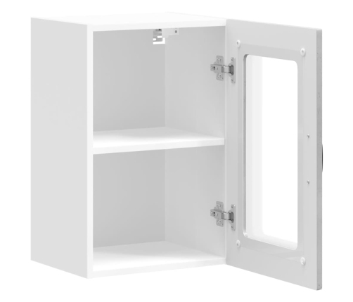 vidaXL virtuves sienas skapis ar stikla durvīm Kalmar betona pelēks