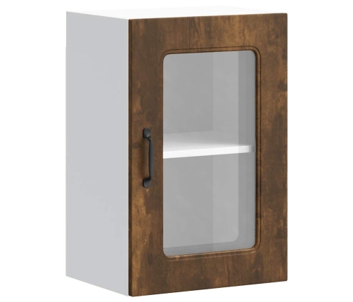 vidaXL virtuves sienas skapis ar stikla durvīm Kalmar ozolkoka krāsa