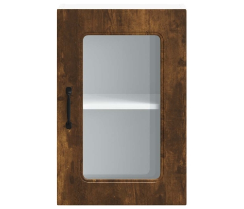 vidaXL virtuves sienas skapis ar stikla durvīm Kalmar ozolkoka krāsa