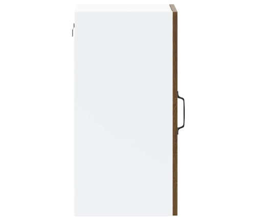 Virtuves Sienas Skapis Ar Stikla Durvīm Kalmar Brūna Ozola Vidaxl