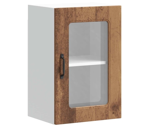 vidaXL virtuves sienas skapis ar stikla durvīm Kalmar veca koka