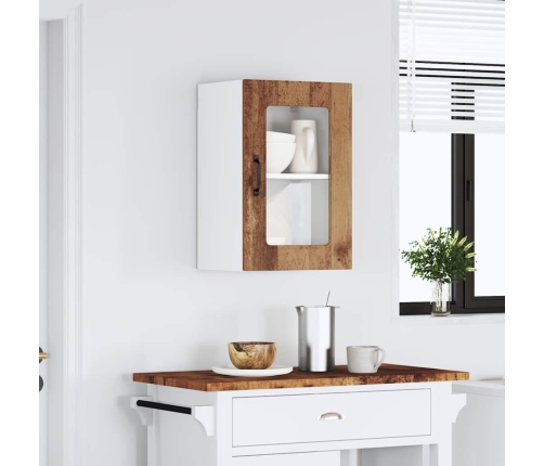 vidaXL virtuves sienas skapis ar stikla durvīm Kalmar veca koka