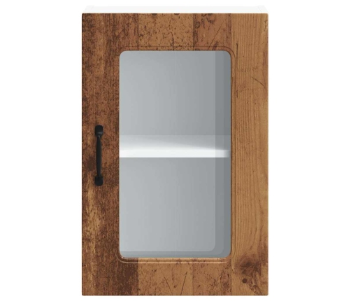 vidaXL virtuves sienas skapis ar stikla durvīm Kalmar veca koka